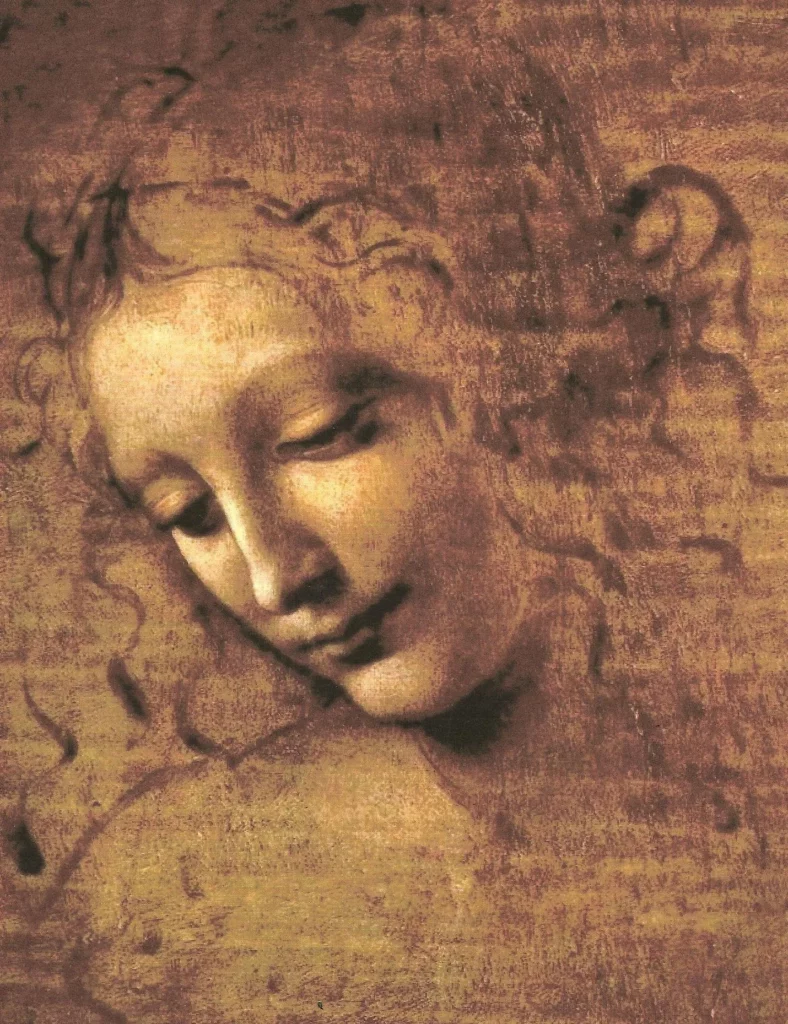 Cabeza de mujer, Leonardo da Vinci.