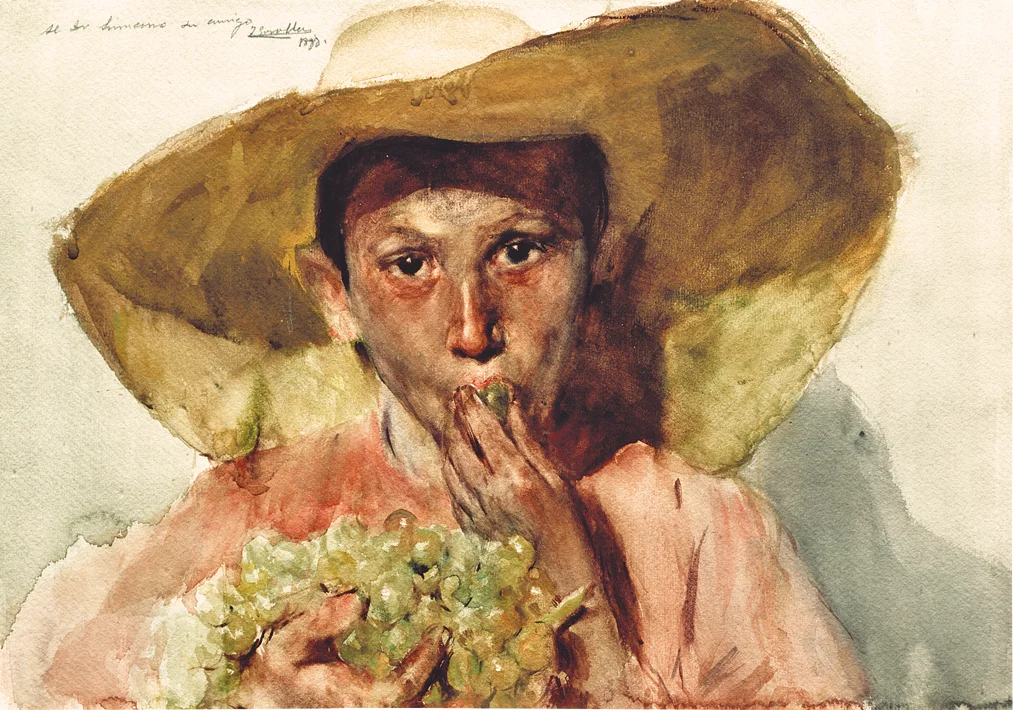 Comiendo uvas, Joaquín Sorolla