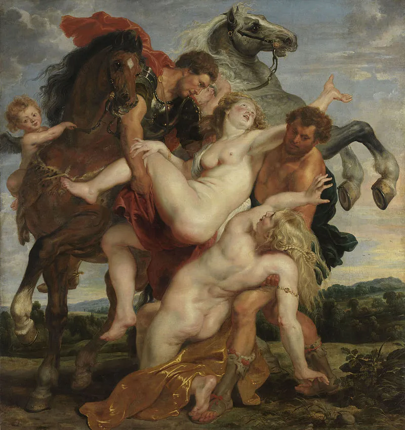 El rapto de las hijas de Leucipo, Rubens