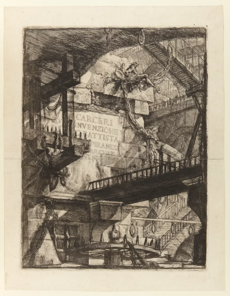 Interior fantástico de cárcel, de Piranesi